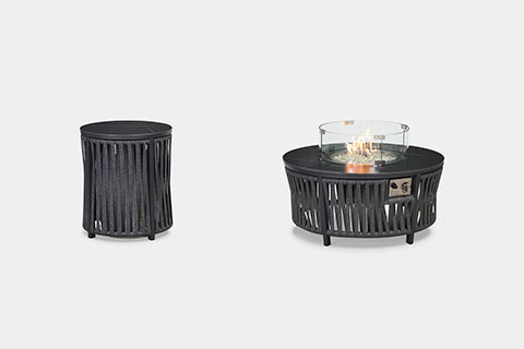 Sigarten European Style Aluminum Outdoor Hotel Patio Ceramic Garden Fire Pit Table