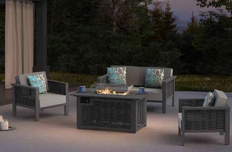 Big order for Dallas patio tables with propane fire pits from UK retailers