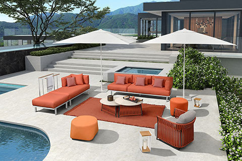 Loose Furniture Couch Patio Set Modular Outdoor Sofa